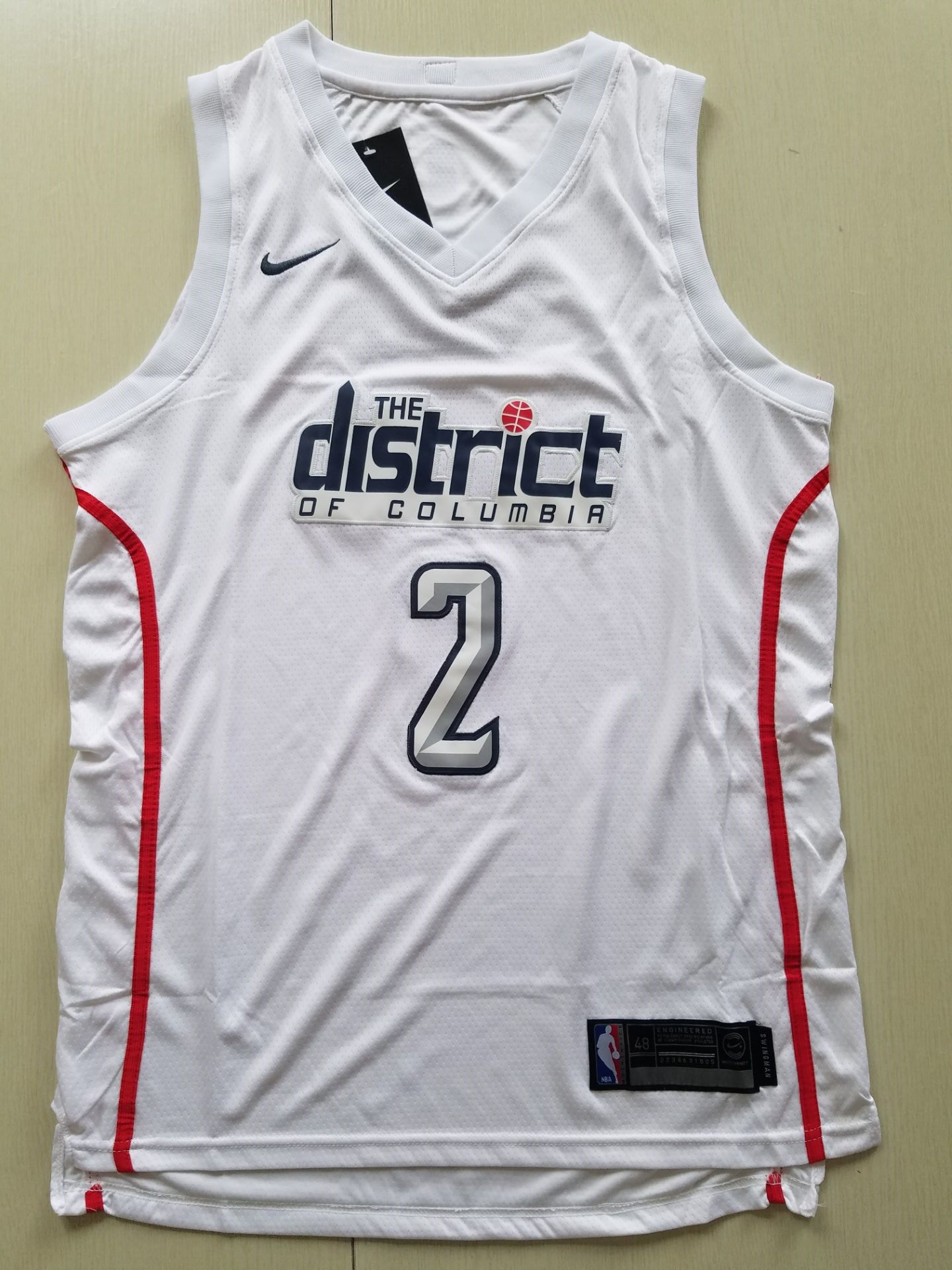 Men Washington Wizards 2 John Wall white game Nike NBA Jerseys